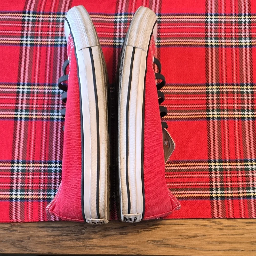 Converse Red and Black Canvas Sneakers - Picture 5 of 6